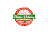 design classic holiday lights christmas logo