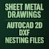create sheet metal autocad 2d drawings and dxf nesting files