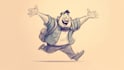 draw a cartoon character in a funny sketch