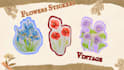design cute flower stickers and illustration