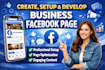 create setup and develop a business facebook page