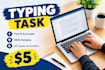 do rapid typing, retype, scanned documents typing, online fast typist