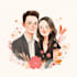 paint custom couple portrait