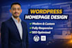 design a professional homepage and additional website pages