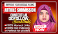 create manual contextual backlinks through article submission