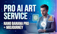 create pro ai art using nano banana pro, midjourney, chatgpt