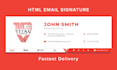 create a professional responsive clickable HTML email signature