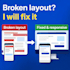 fix layout, spacing, text and small UI issues fast