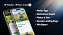 be reskin app flutter flow expert, flutter dart, farmer landing page, wix expert