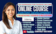 create online course, module lessons, ppt slides, avatar training video course