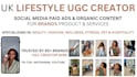 create high quality ugc photography ads for your brands social media, UK creator