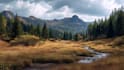 draw a natural landscape and background illustration