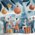 draw unique christmas illustration