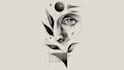 draw a unique abstract graphic fine line tattoo design