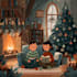 create festive holiday christmas illustration design