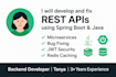 build scalable backend microservices with spring boot