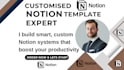 create a custom notion template, notion expert , notion setup , notion