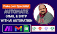 automate gmail, SMTP with make ai agent
