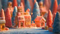 create a magical christmas candyland logo reveal video