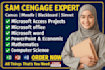 do sam, cengage, and ms office projects,module professionally