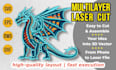 create premium multilayer laser cut designs svg, eps