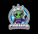 do alien smoking killer mascot logo design
