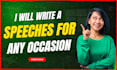 write a professional, engaging speech for any occasion