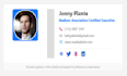 design a professional clickable HTML email signature
