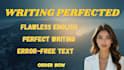 proofread, edit, grammar check and spell check english document