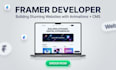 build framer website with animations and cms