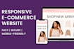 build a professional responsive ecommerce website HTML CSS javascript
