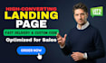 create a responsive landing page with custom functionality