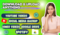 efficiently download and upload anything anywhere
