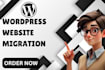 move, clone, backup wordpress website and site transfer in 24 hours