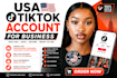 uk, USA based tiktok account