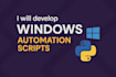 create custom python scripts, automation tools
