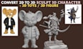 custom sculpt 3d model character, action figure, toys, 3d print ready stl models