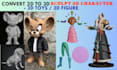 sculpt 3d model character, action figure, toys design, statue for 3d printing