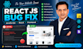 fix react js website bugs and javascript frontend issues