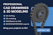 accurate cad drafting and three dimensional mechanical design