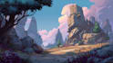 create stylized environment concept art, fantasy background