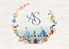 do a romantic and elegant wedding logo for your special day