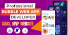develop bubble mobile or web saas adalo glide mvp website