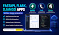 develop python flask, django apps as full stack developer
