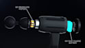create 3d massage gun animation video 3d industrial cgi explainer 3d promo video