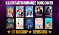 design a custom illustrated romance book cover