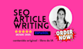 do SEO article writing, blog post, content writing in spanish