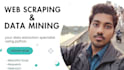 do your web scrapping and data extraction using python