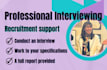conduct an interview and provide a full report