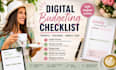 create digital budgeting checklist, finance, tracking, weekly task checklist